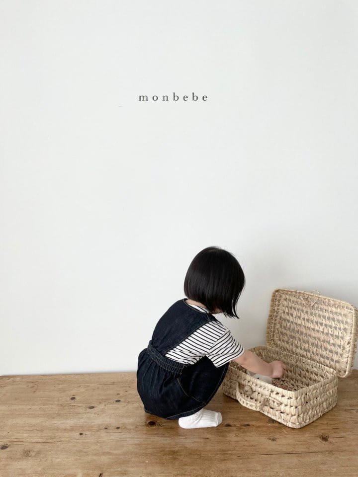 MONBEBE - Korean Children Fashion - #Kfashion4kids - Denim Dungarees Skirt