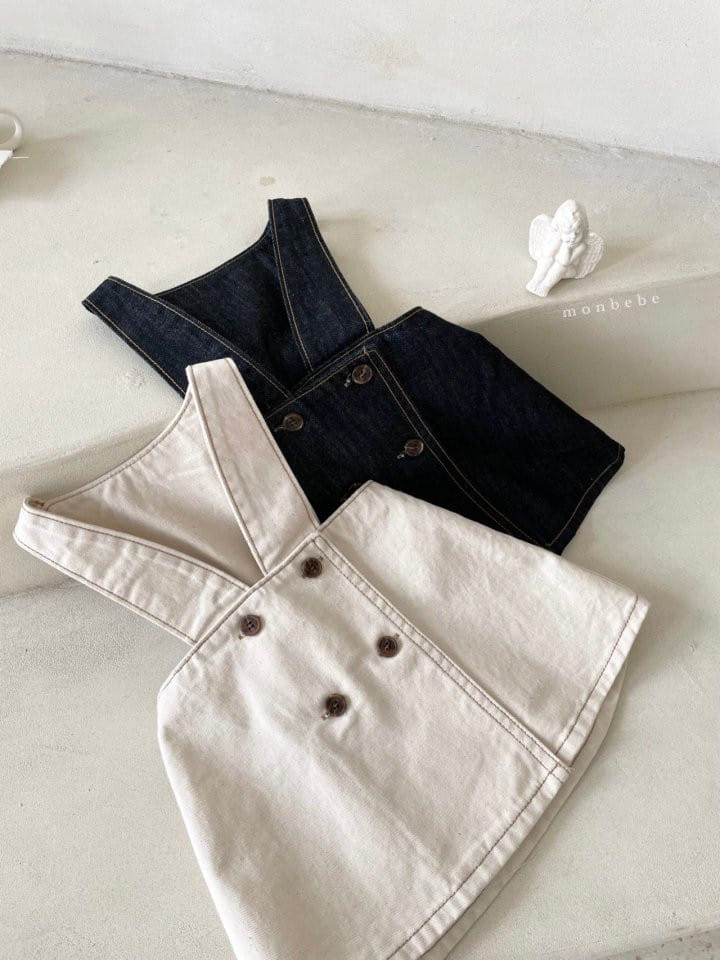 MONBEBE - Korean Children Fashion - #Kfashion4kids - Denim Dungarees Skirt - 10