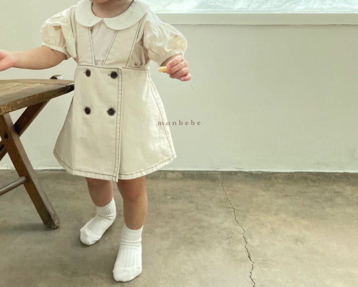 MONBEBE - Korean Children Fashion - #Kfashion4kids - Denim Dungarees Skirt - 5