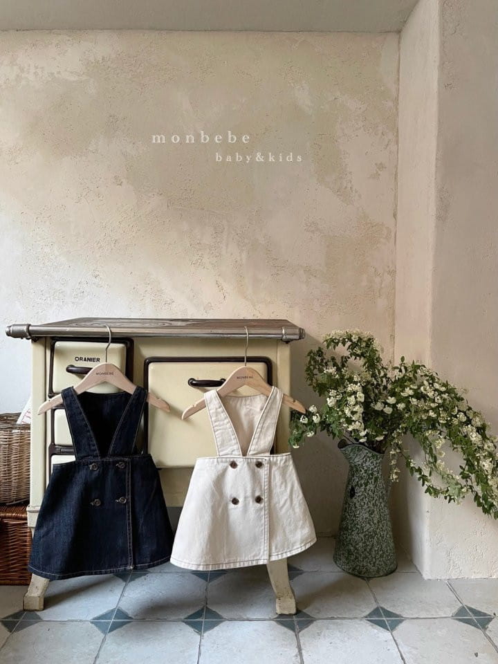 MONBEBE - Korean Children Fashion - #Kfashion4kids - Denim Dungarees Skirt - 7