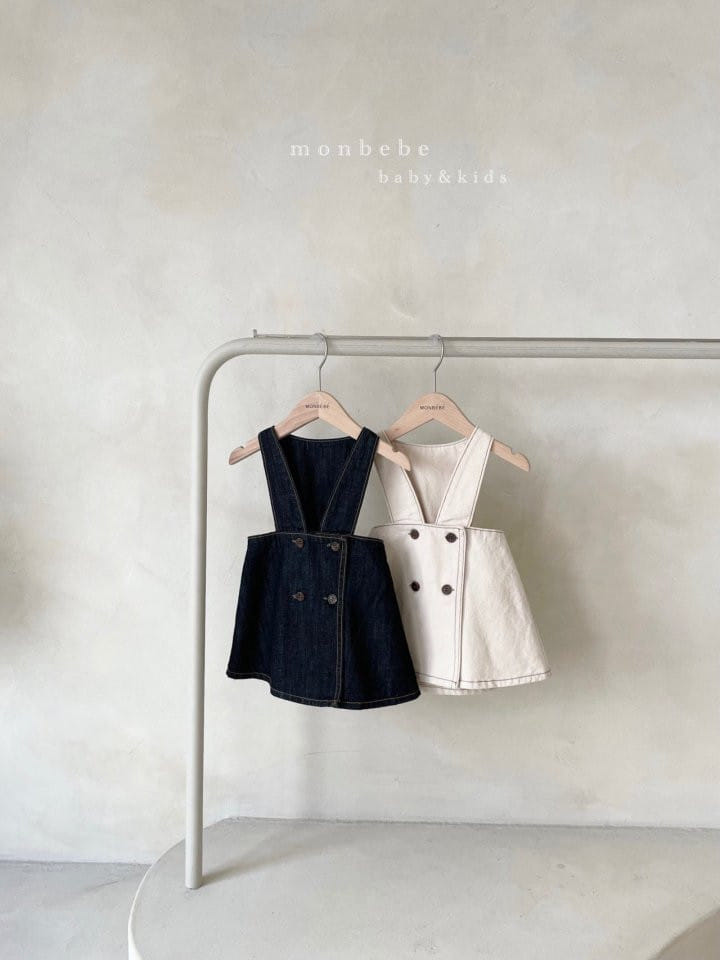 MONBEBE - Korean Children Fashion - #Kfashion4kids - Denim Dungarees Skirt - 8