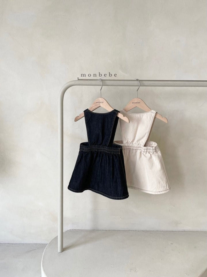 MONBEBE - Korean Children Fashion - #Kfashion4kids - Denim Dungarees Skirt - 9