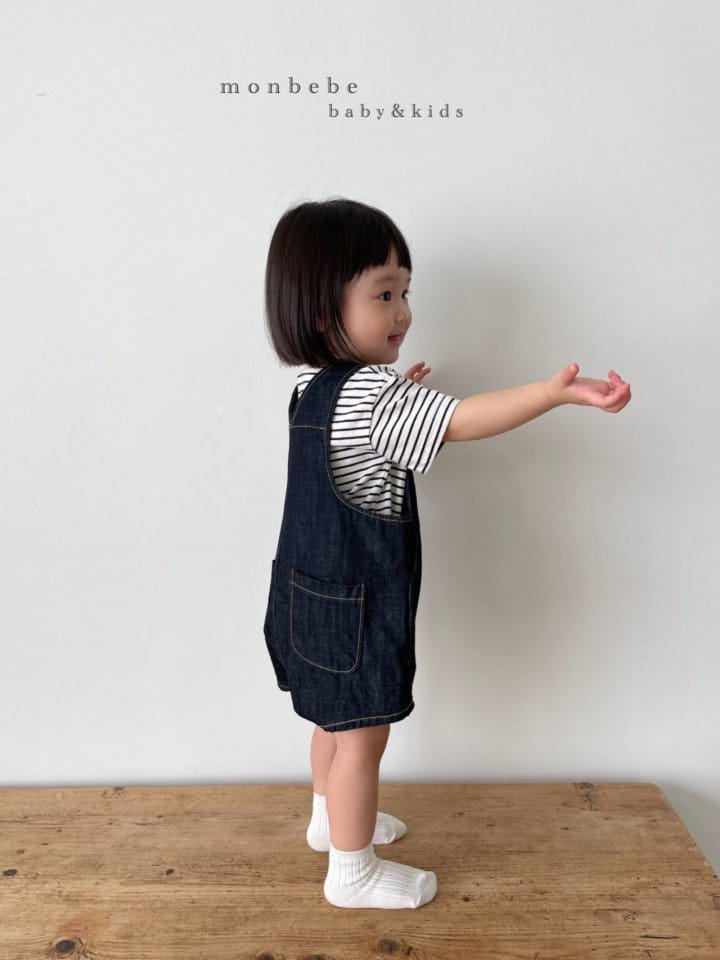 MONBEBE - Korean Children Fashion - #Kfashion4kids - Denim Bodysuit - 2