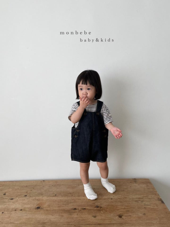 MONBEBE - Korean Children Fashion - #Kfashion4kids - Denim Bodysuit - 3