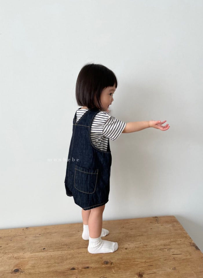 MONBEBE - Korean Children Fashion - #Kfashion4kids - Denim Bodysuit - 4
