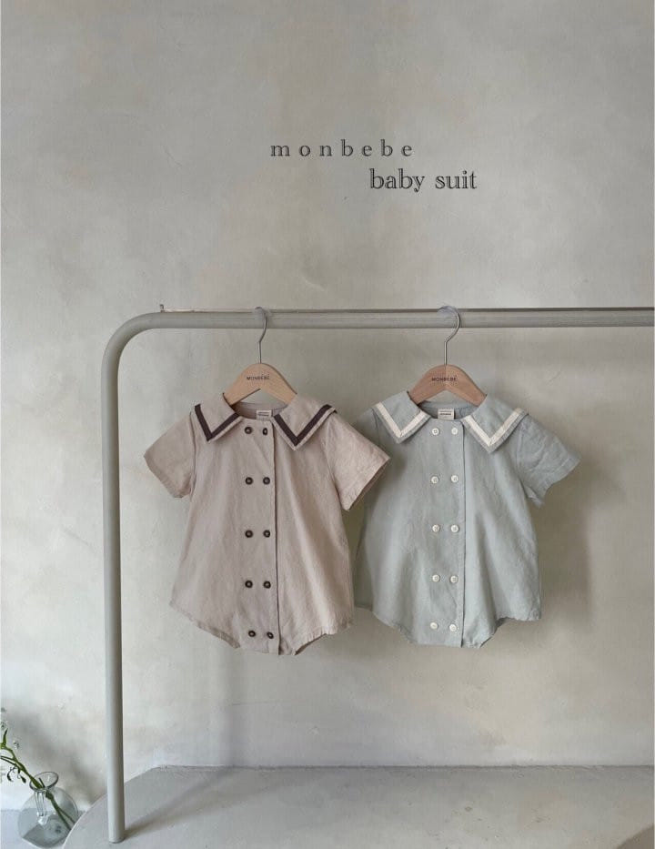 MONBEBE - Korean Children Fashion - #Kfashion4kids - Double Callor Bodysuit