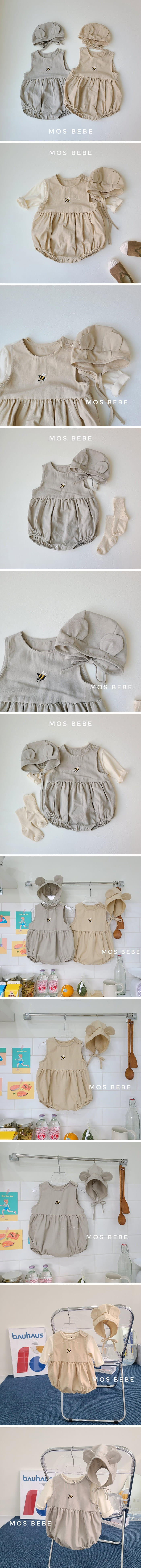 MOS BEBE - Korean Children Fashion - #Kfashion4kids - Honey Bee Embroidery Bodysuit