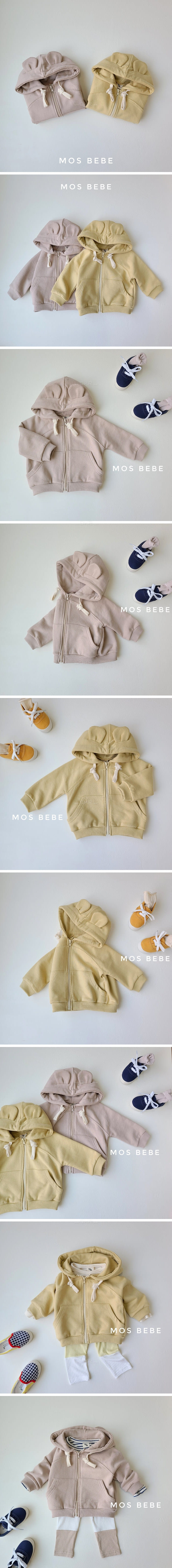 MOS BEBE - Korean Children Fashion - #Kfashion4kids - Bear Hoody Zip-up