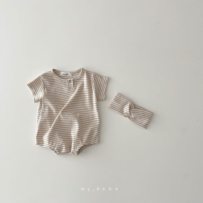 MY BEBE - Korean Children Fashion - #Kfashion4kids - Tight Bodysuit with Hairband - 4