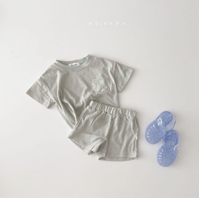 MY BEBE - Korean Children Fashion - #Kfashion4kids - Short Sleeve Top Bottom Set - 10