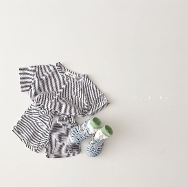 MY BEBE - Korean Children Fashion - #Kfashion4kids - Short Sleeve Top Bottom Set - 5