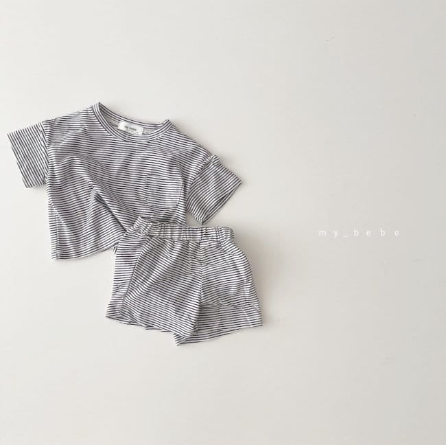 MY BEBE - Korean Children Fashion - #Kfashion4kids - Short Sleeve Top Bottom Set - 6