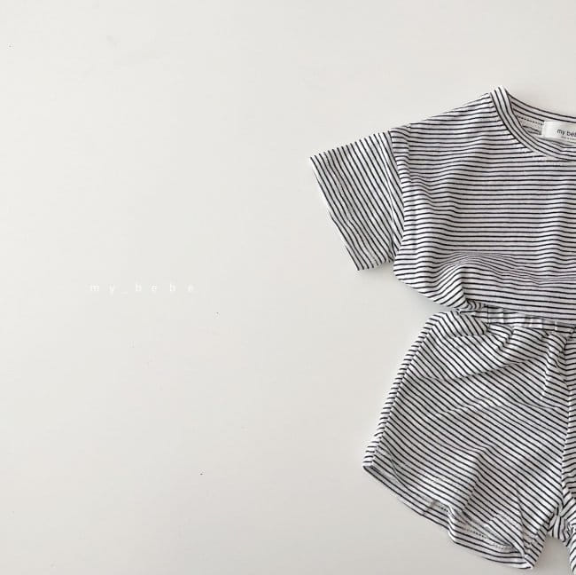 MY BEBE - Korean Children Fashion - #Kfashion4kids - Short Sleeve Top Bottom Set - 7