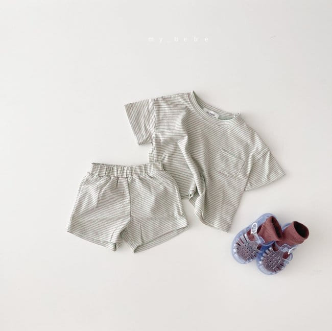 MY BEBE - Korean Children Fashion - #Kfashion4kids - Short Sleeve Top Bottom Set - 9