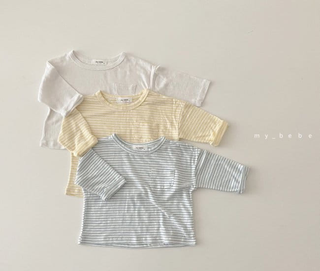 MY BEBE - Korean Children Fashion - #Kfashion4kids - Linen Basic Tee