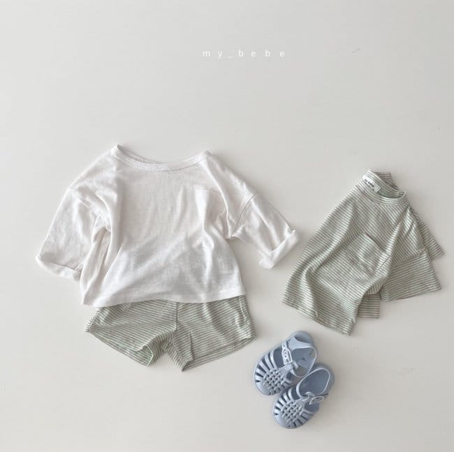 MY BEBE - Korean Children Fashion - #Kfashion4kids - Linen Basic Tee - 3