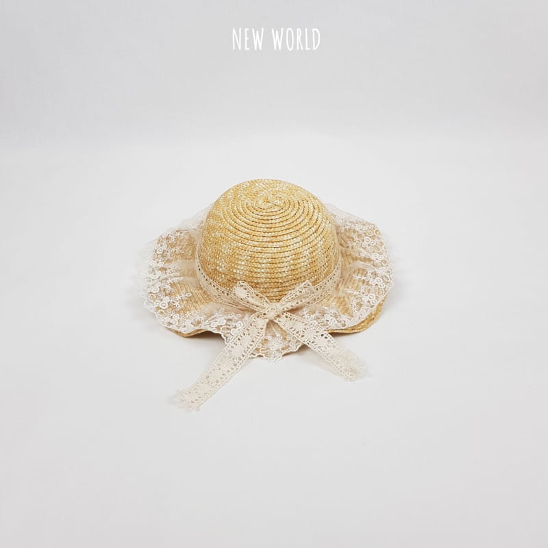 NEW WORLD - Korean Children Fashion - #Kfashion4kids - Lace Straw Hat
