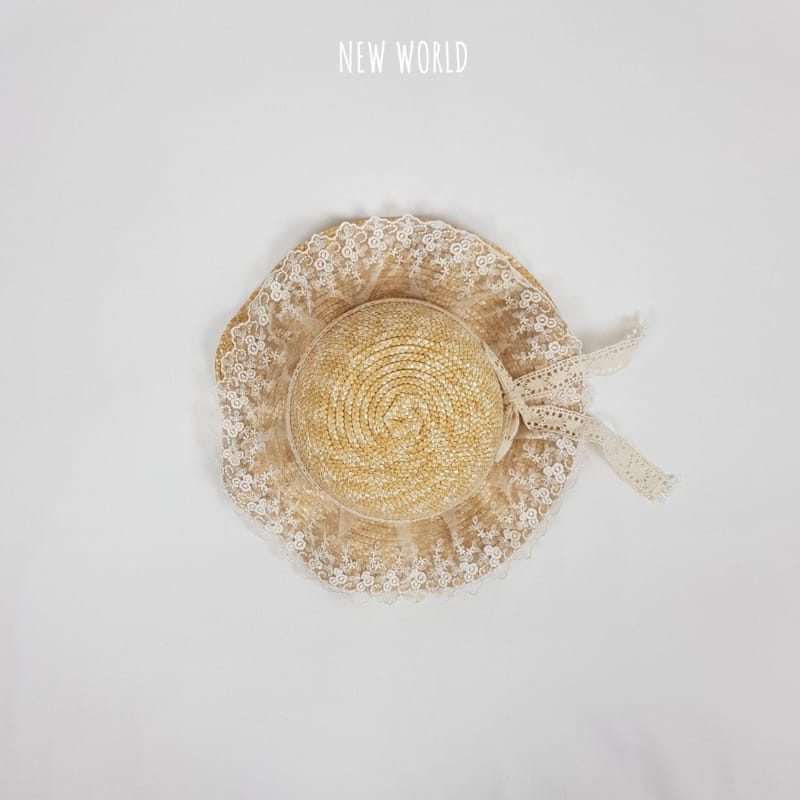 NEW WORLD - Korean Children Fashion - #Kfashion4kids - Lace Straw Hat - 2