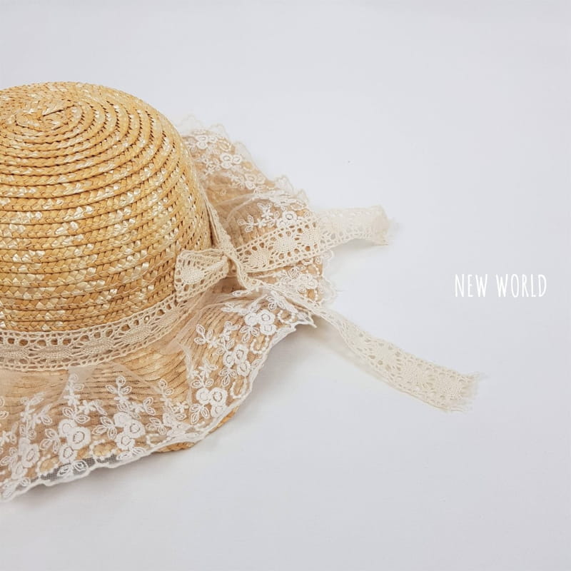 NEW WORLD - Korean Children Fashion - #Kfashion4kids - Lace Straw Hat - 4