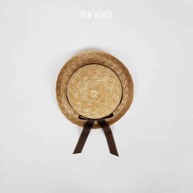 NEW WORLD - Korean Children Fashion - #Kfashion4kids - Ribbon Chaplin Straw Hat