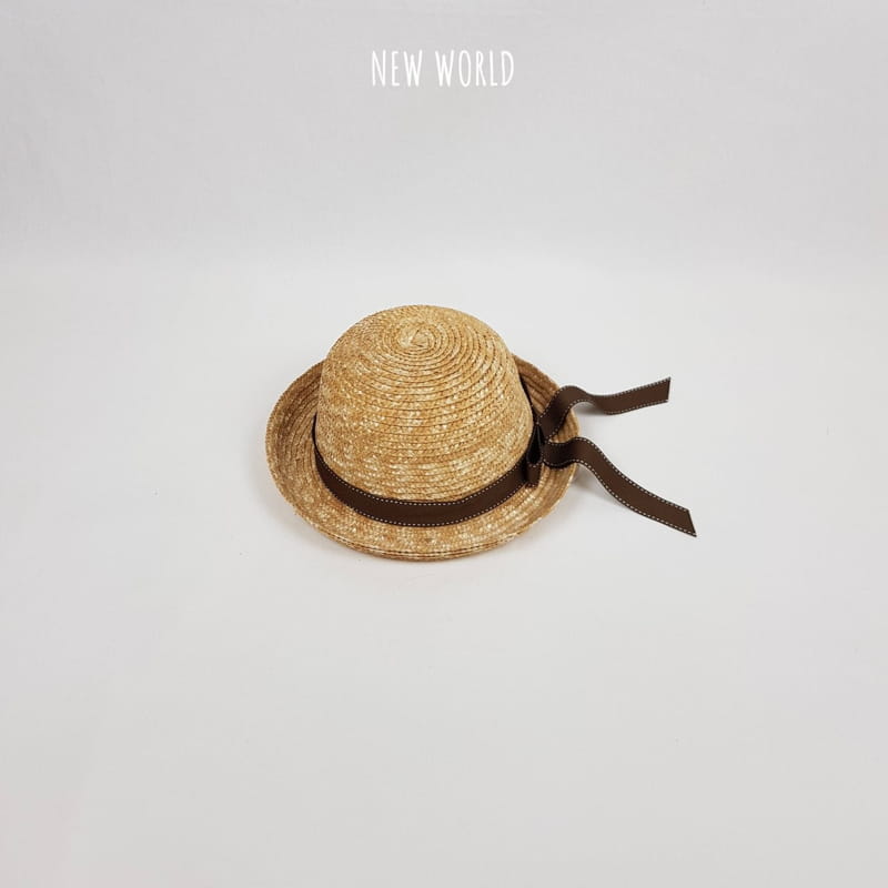 NEW WORLD - Korean Children Fashion - #Kfashion4kids - Ribbon Chaplin Straw Hat - 2