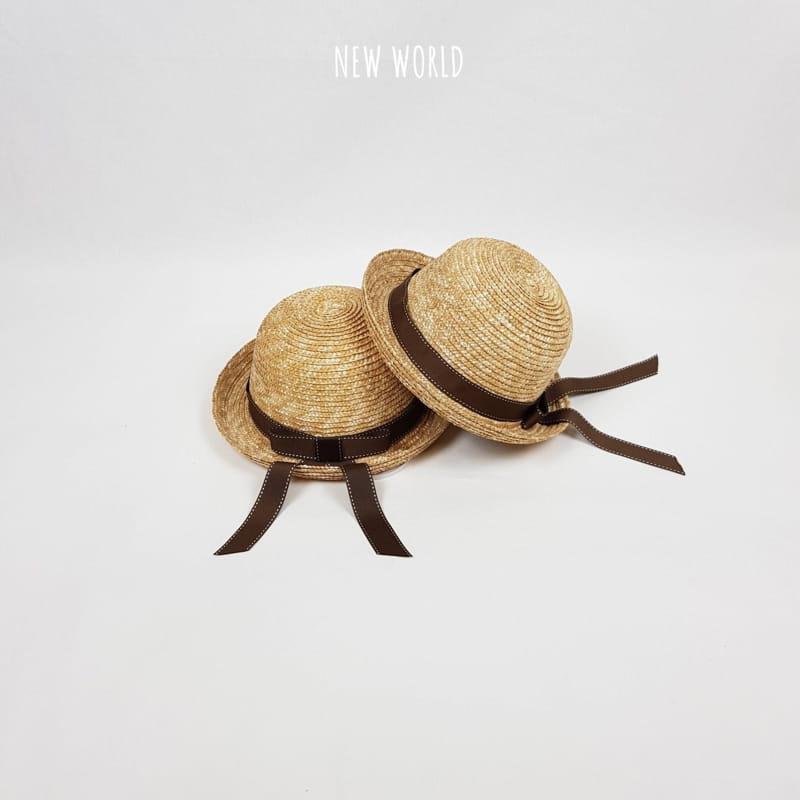 NEW WORLD - Korean Children Fashion - #Kfashion4kids - Ribbon Chaplin Straw Hat - 4