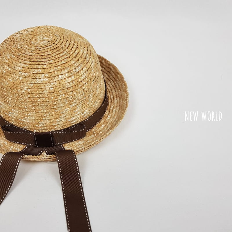 NEW WORLD - Korean Children Fashion - #Kfashion4kids - Ribbon Chaplin Straw Hat - 5