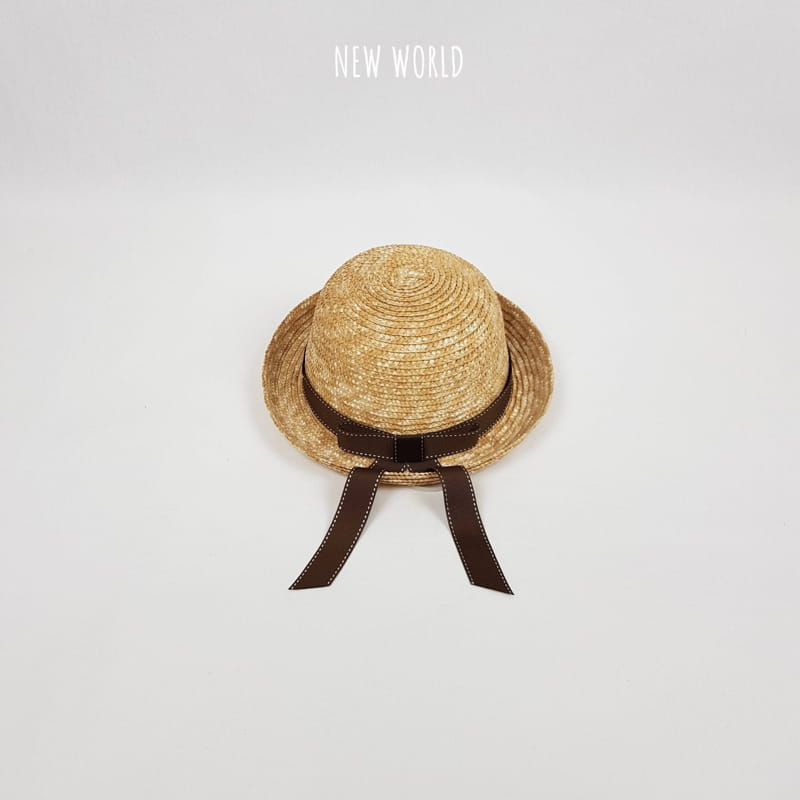 NEW WORLD - Korean Children Fashion - #Kfashion4kids - Ribbon Chaplin Straw Hat - 6