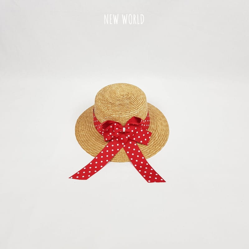 NEW WORLD - Korean Children Fashion - #Kfashion4kids - Dots Straw Hat - 10