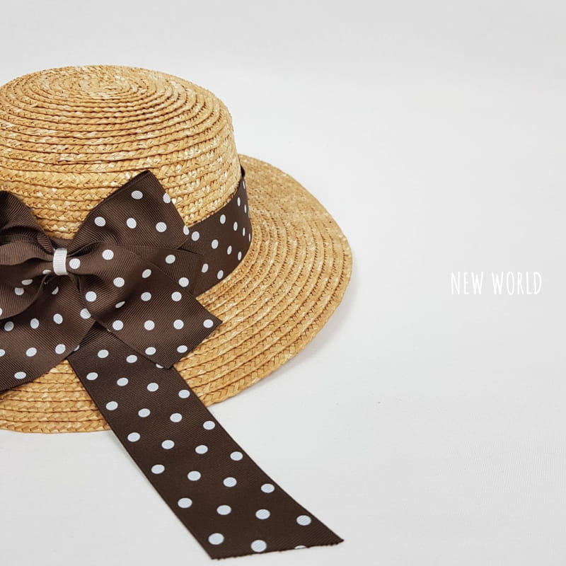 NEW WORLD - Korean Children Fashion - #Kfashion4kids - Dots Straw Hat - 2