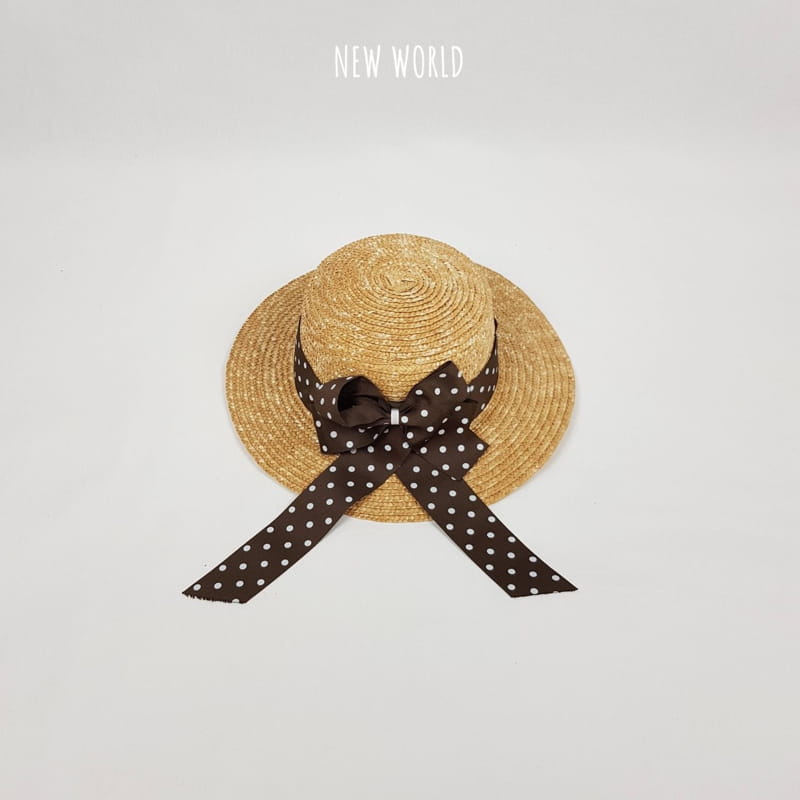 NEW WORLD - Korean Children Fashion - #Kfashion4kids - Dots Straw Hat - 3