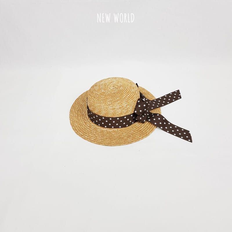 NEW WORLD - Korean Children Fashion - #Kfashion4kids - Dots Straw Hat - 4