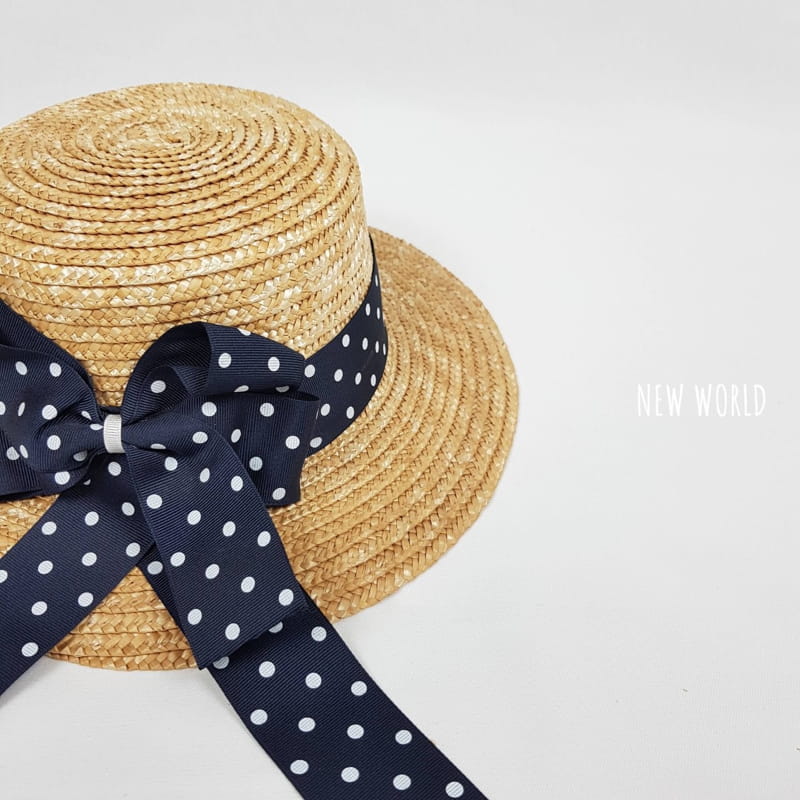 NEW WORLD - Korean Children Fashion - #Kfashion4kids - Dots Straw Hat - 6