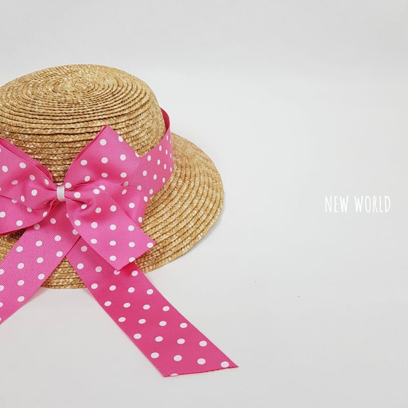 NEW WORLD - Korean Children Fashion - #Kfashion4kids - Dots Straw Hat - 7