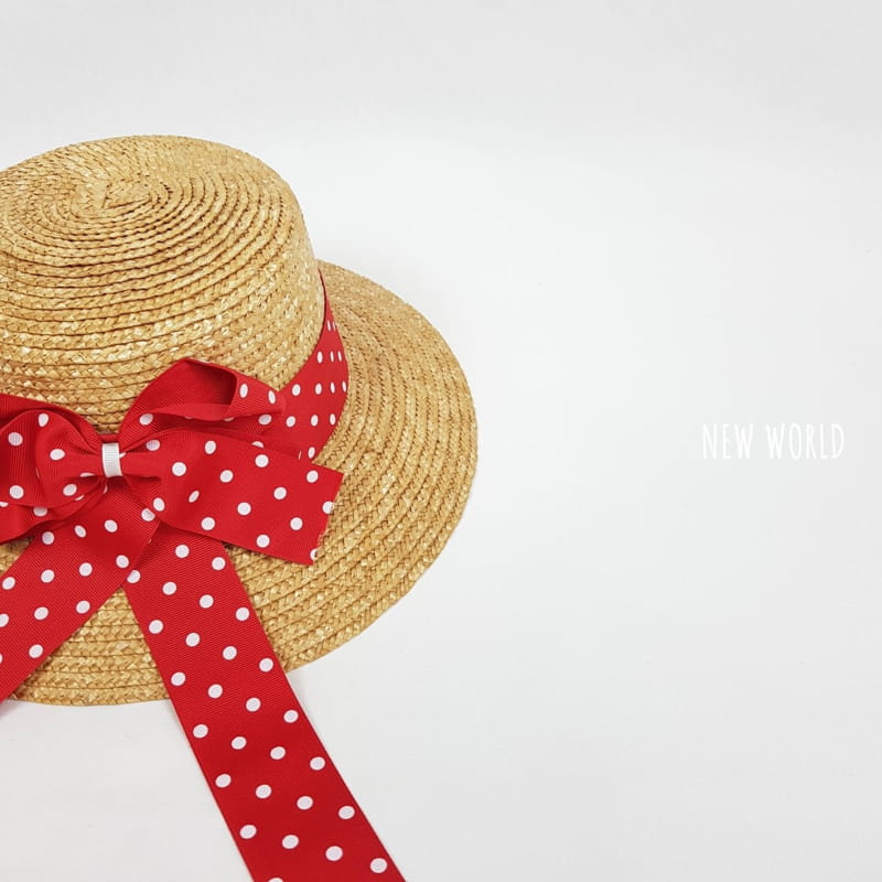 NEW WORLD - Korean Children Fashion - #Kfashion4kids - Dots Straw Hat - 9