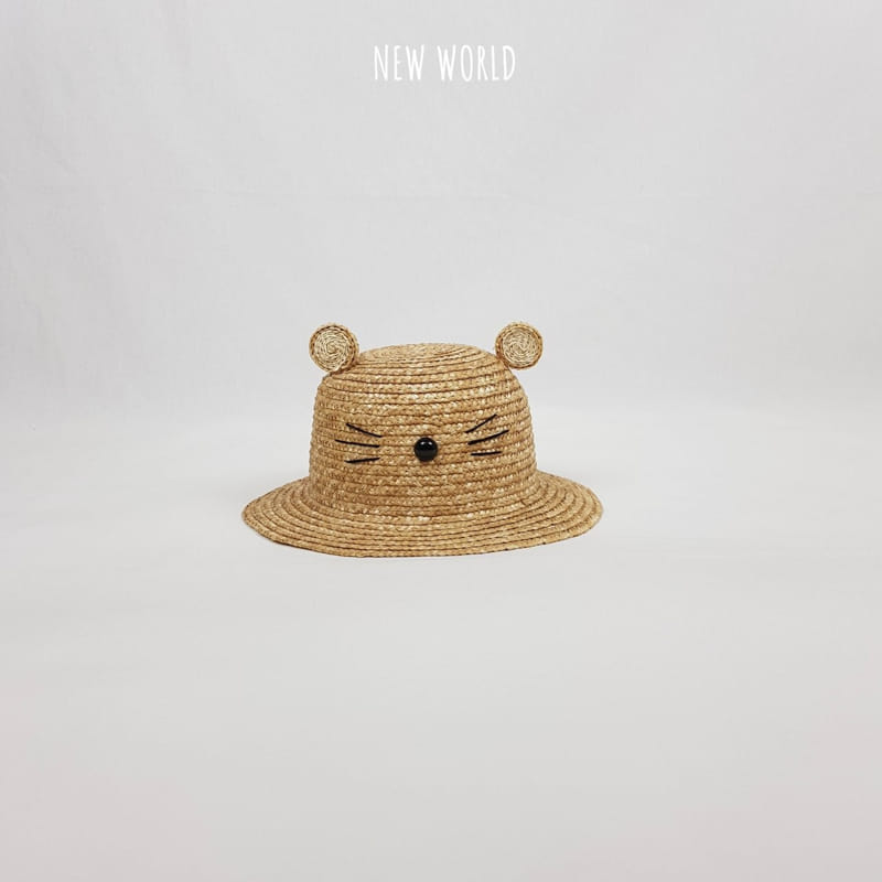 NEW WORLD - Korean Children Fashion - #Kfashion4kids - Cat Straw Hat