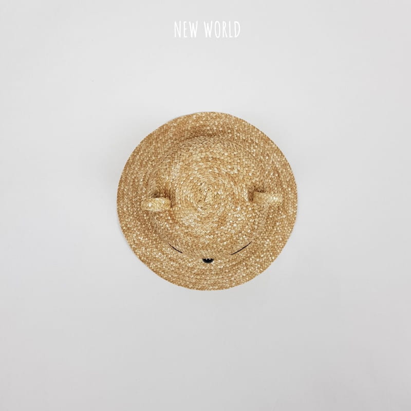 NEW WORLD - Korean Children Fashion - #Kfashion4kids - Cat Straw Hat - 2