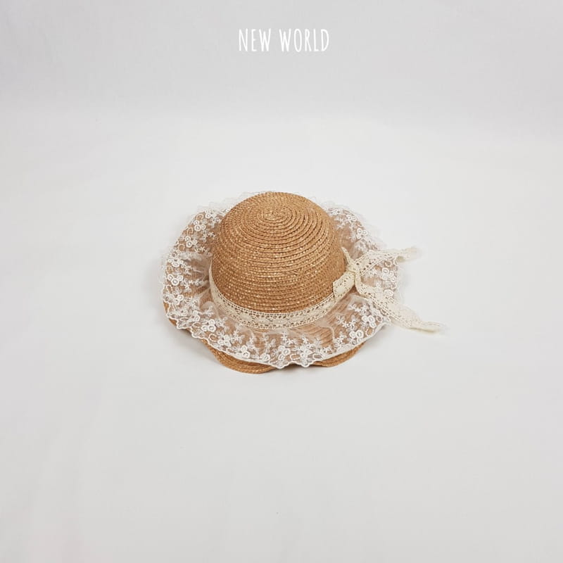 NEW WORLD - Korean Children Fashion - #Kfashion4kids - Dark Lace Straw Hat - 5