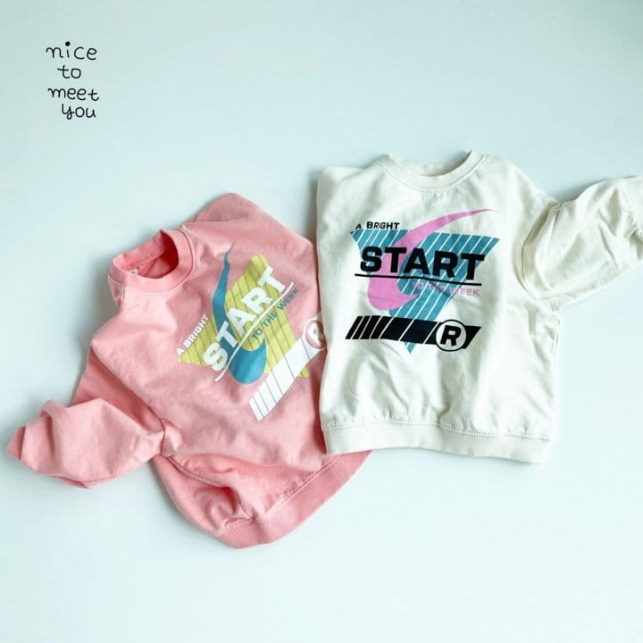 NICE TO MEET YOU - Korean Children Fashion - #Kfashion4kids - Start Sweatshirt