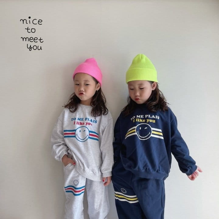 NICE TO MEET YOU - Korean Children Fashion - #Kfashion4kids - Smile Sweatshirt - 2
