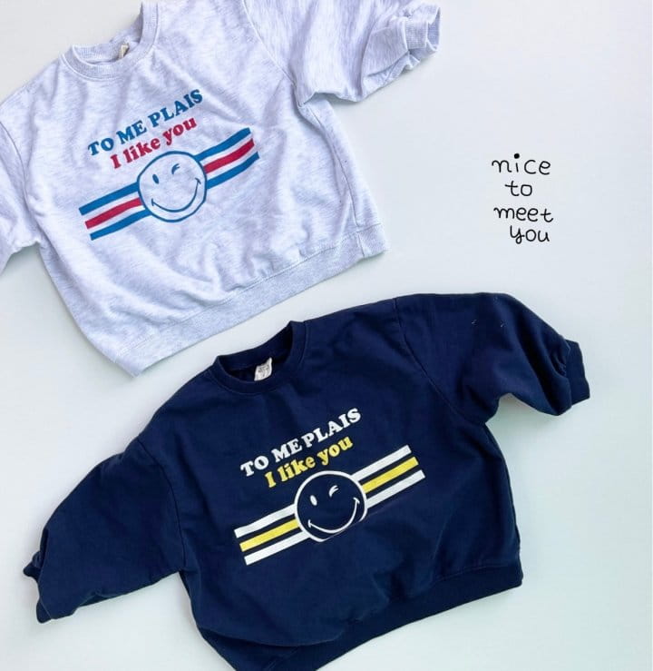 NICE TO MEET YOU - Korean Children Fashion - #Kfashion4kids - Smile Sweatshirt - 4
