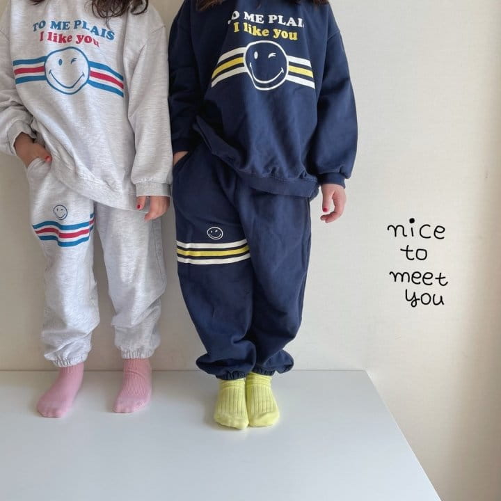 NICE TO MEET YOU - Korean Children Fashion - #Kfashion4kids - Smile Sweatshirt - 5