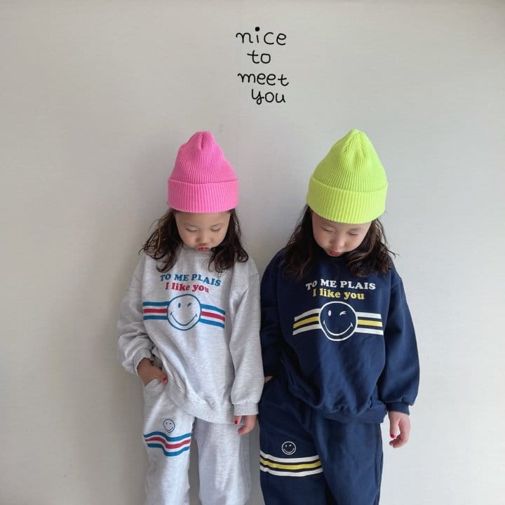 NICE TO MEET YOU - Korean Children Fashion - #Kfashion4kids - Smile Sweatshirt - 6