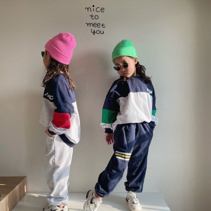 NICE TO MEET YOU - Korean Children Fashion - #Kfashion4kids - Sporty Color Sweatshirt - 4