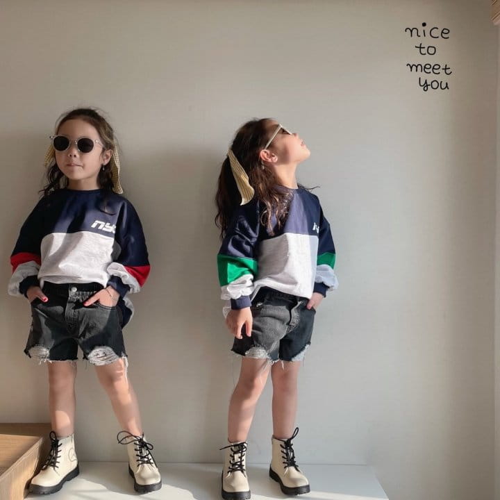 NICE TO MEET YOU - Korean Children Fashion - #Kfashion4kids - Sporty Color Sweatshirt - 5