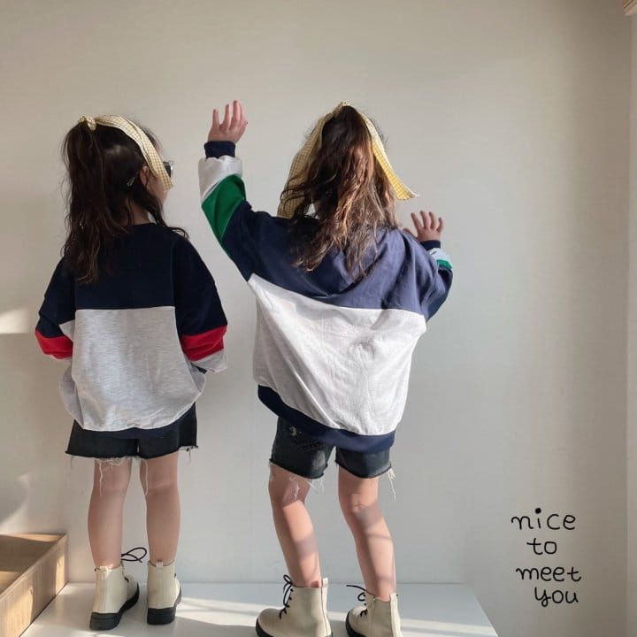 NICE TO MEET YOU - Korean Children Fashion - #Kfashion4kids - Sporty Color Sweatshirt - 6