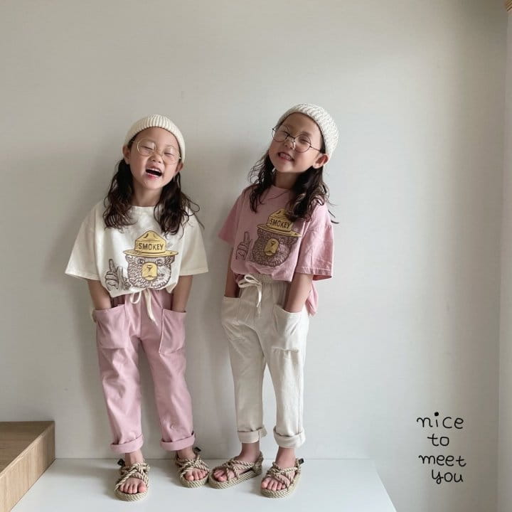 NICE TO MEET YOU - Korean Children Fashion - #Kfashion4kids - Sketch Bear Tee - 2