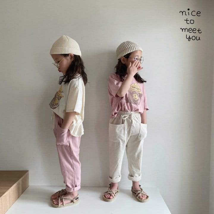 NICE TO MEET YOU - Korean Children Fashion - #Kfashion4kids - Sketch Bear Tee - 3