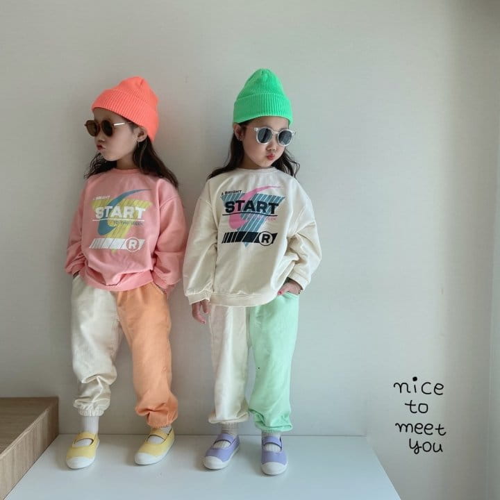 NICE TO MEET YOU - Korean Children Fashion - #Kfashion4kids - Half Half Jogger Pants - 2