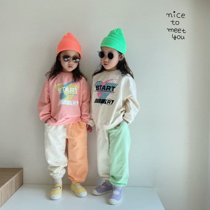 NICE TO MEET YOU - Korean Children Fashion - #Kfashion4kids - Half Half Jogger Pants - 3